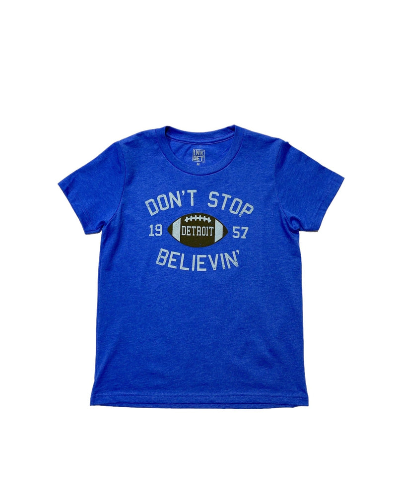 Don't Stop Believin Detroit Football Youth T-Shirt