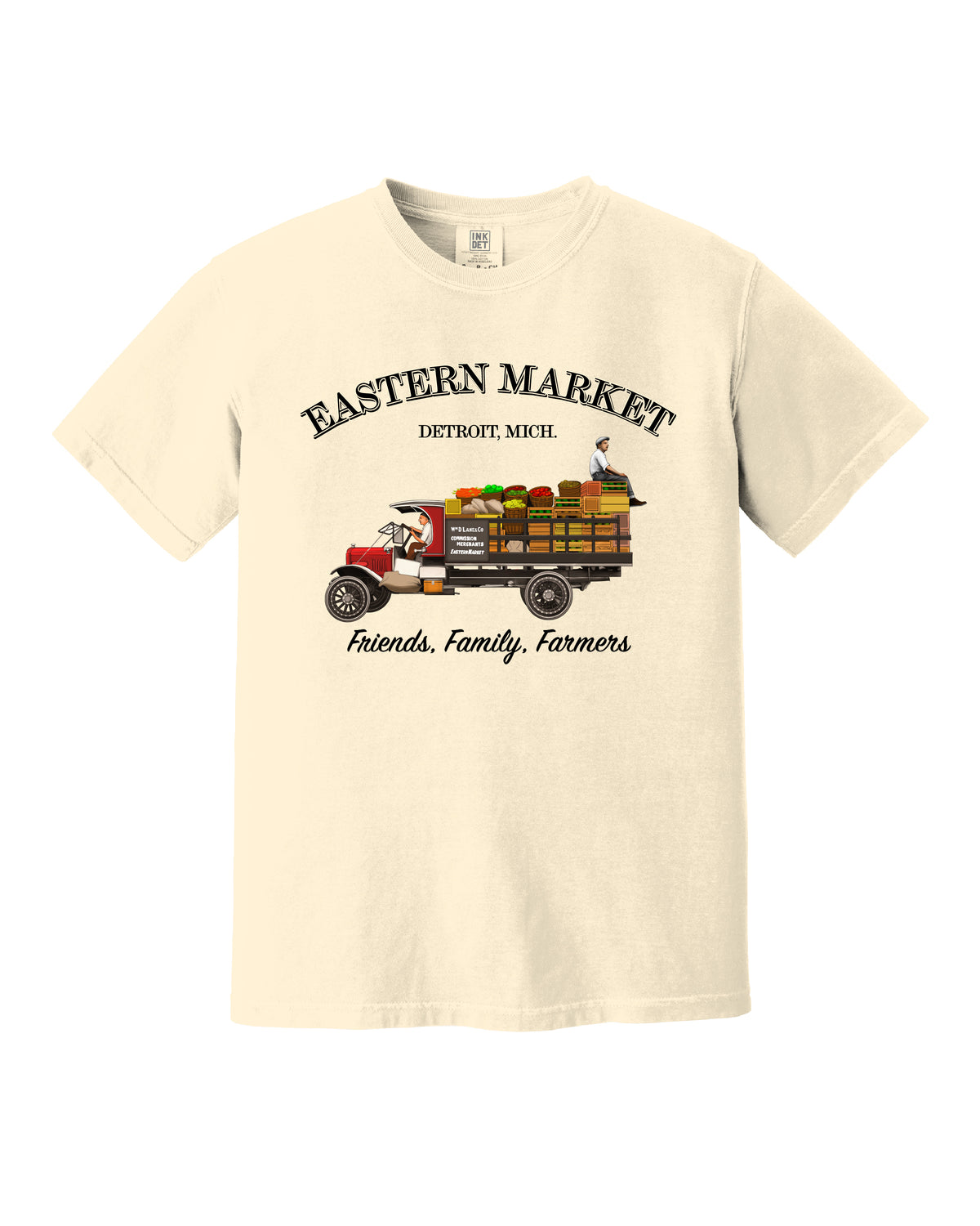 Ink Detroit - Vintage Eastern Market FFF Vintage Truck - Natural T-Shirt - Ink Detroit