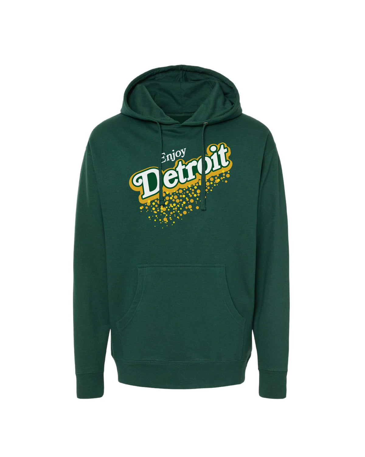 Ink Detroit Vintage - Enjoy Detroit Ginger Ale Hoodie - Forest Green - Ink Detroit