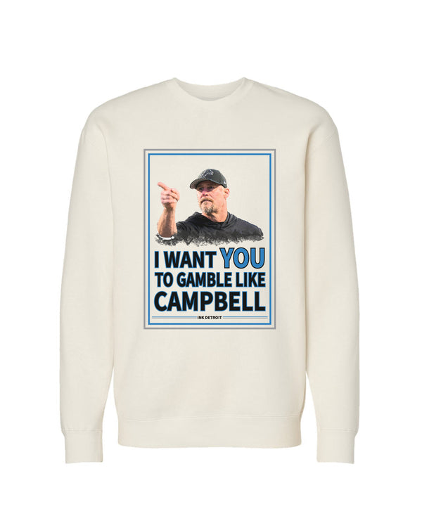 Gamble like Dan Campbell crewneck sweatshirt