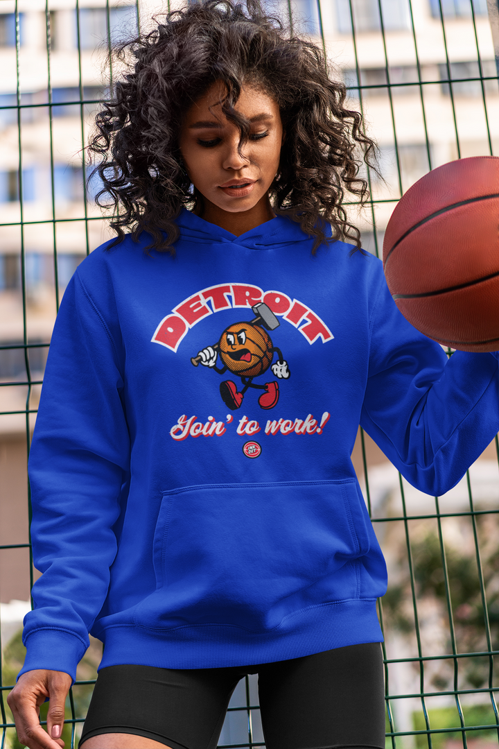 Ink Detroit - Goin to work Heavyweight Hoodie - Royal Blue