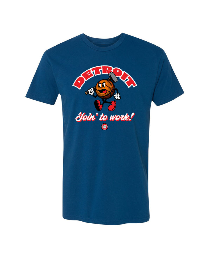Ink Detroit- Goin' To Work T-Shirt - Cool Blue