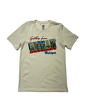 Ink Detroit- Vintage Greetings from Detroit T-Shirt - Natural - Ink Detroit