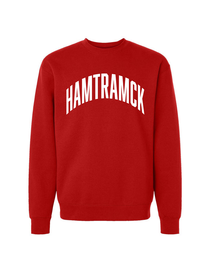 Ink Detroit - HAMTRAMCK Crewneck Sweatshirt - Red