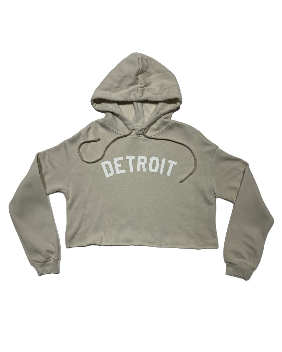 Ink Detroit Crop Hoodie - Heather Dust