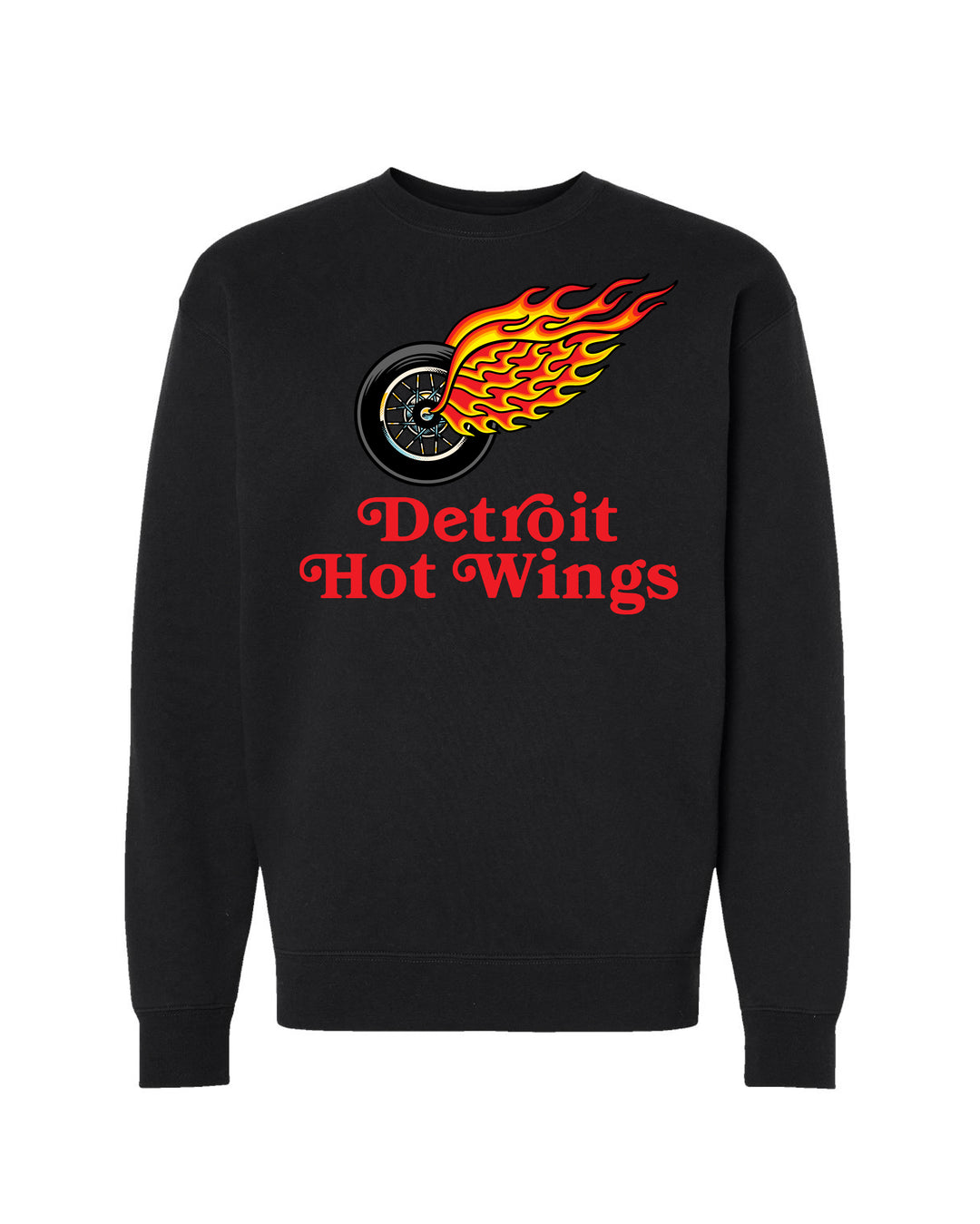 Detroit Hot Wings Crewneck sweatshirt in black