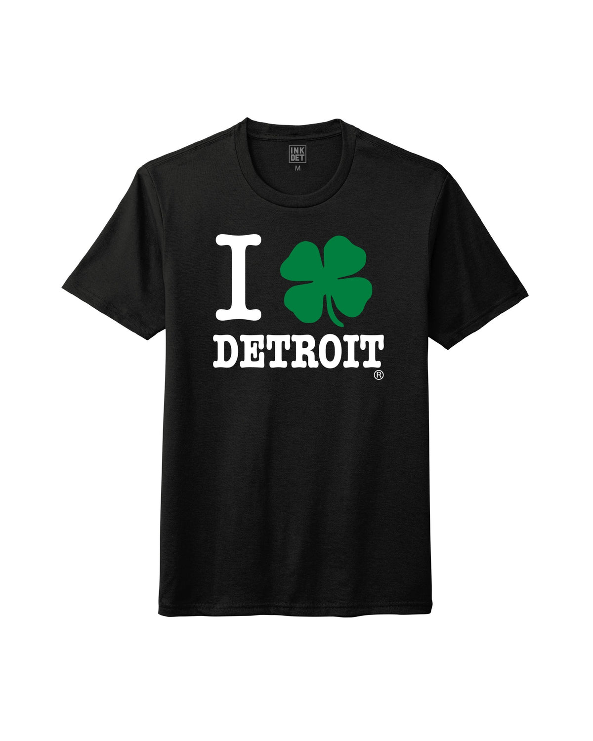 Ink Detroit - I Love Detroit Cloverleaf Tri-Blend T-Shirt - Black - Ink Detroit