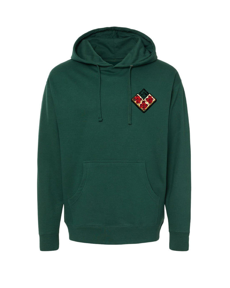 Ink Detroit - I Love Detroit Style Pizza Hoodie - Alpine Green