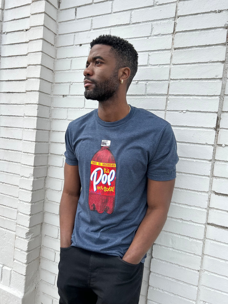 Ink Detroit - Pop not Soda Tri Blend T-Shirt - Navy