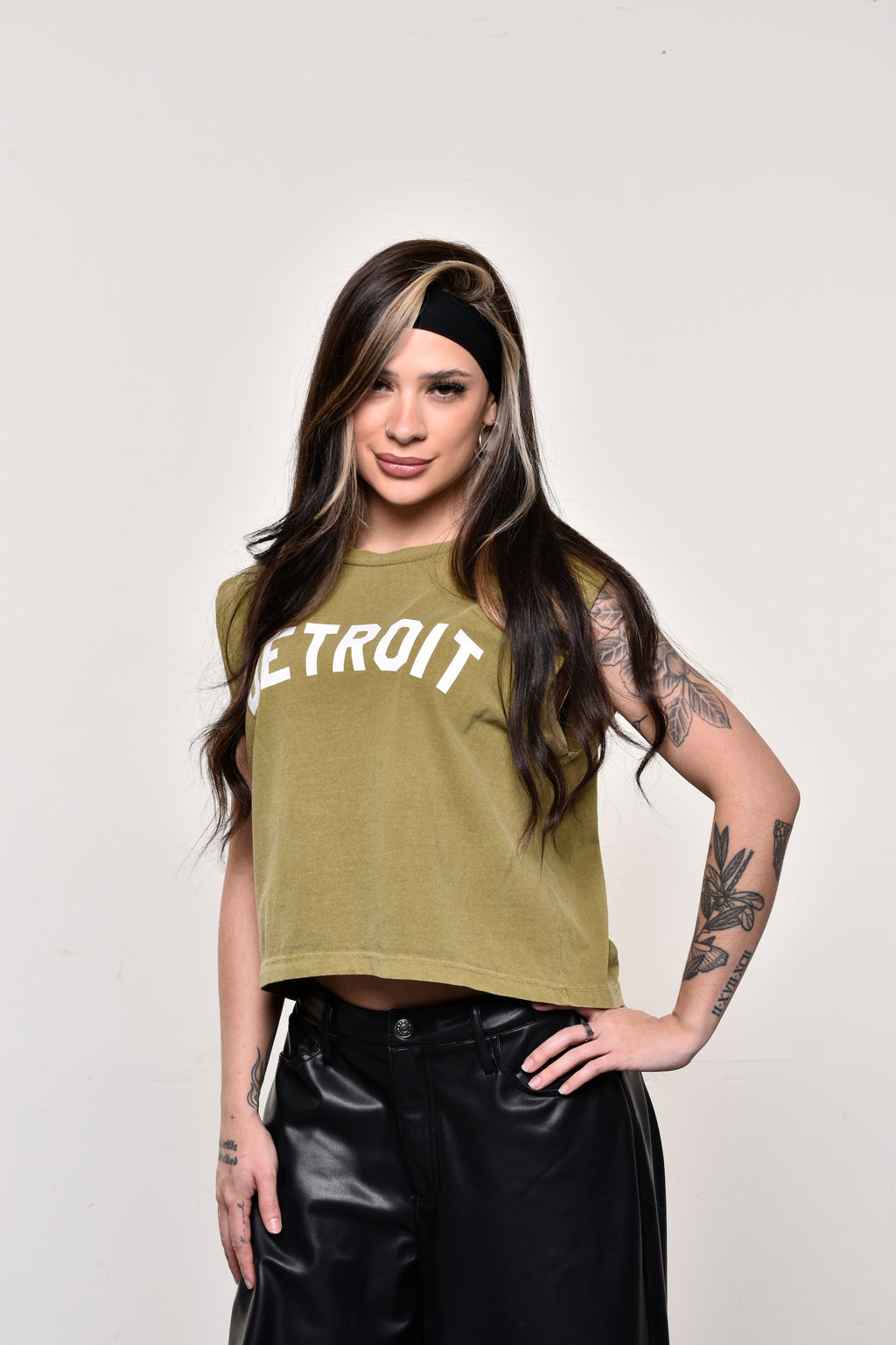 Detroit Women's Heavyweight Muscle T-Shirts - Ink Detroit