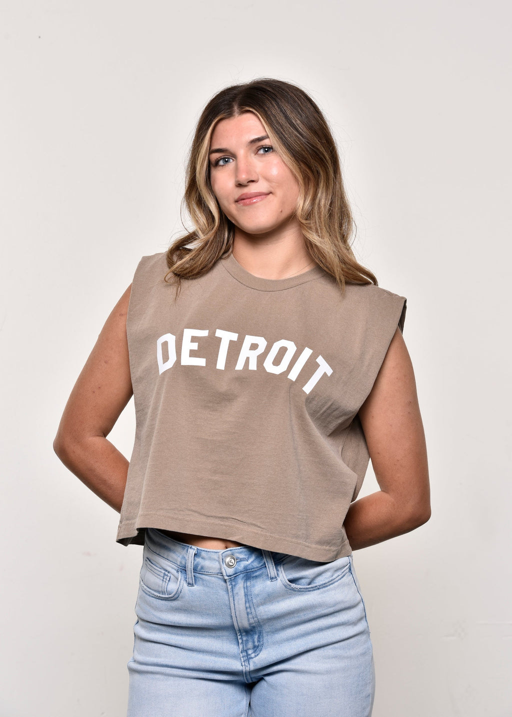 Detroit Women's Heavyweight Muscle T-Shirts - Ink Detroit