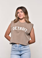 Detroit Women's Heavyweight Muscle T-Shirts - Ink Detroit