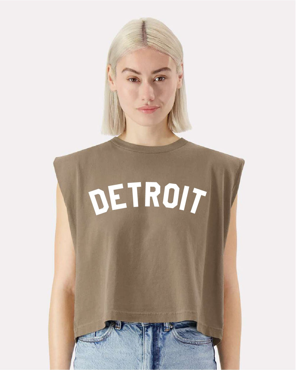Detroit Women's Heavyweight Muscle T-Shirts - Ink Detroit