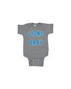 Ink Detroit - Lions Baby Onesie - Heather Grey - Ink Detroit