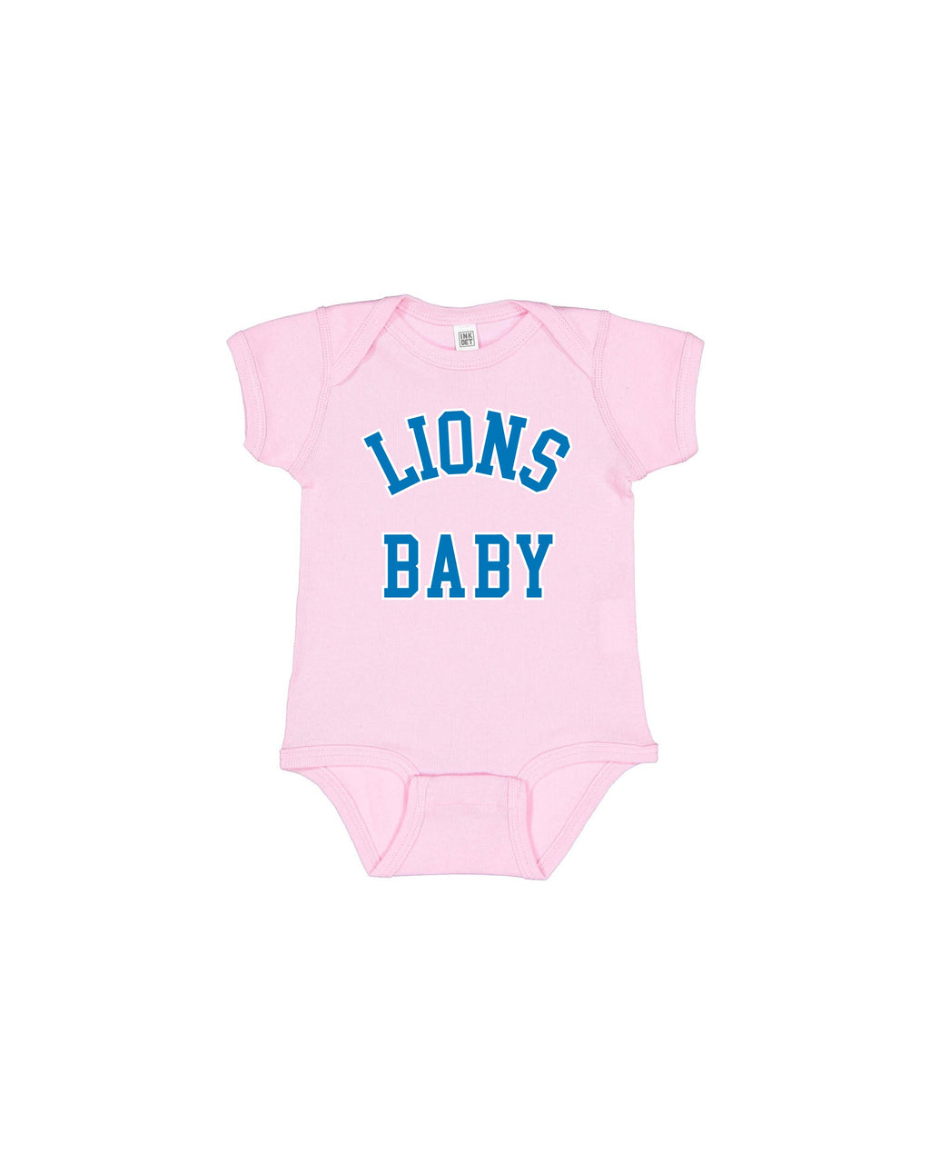 Ink Detroit - Lions Baby Onesie - Pink - Ink Detroit