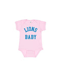 Ink Detroit - Lions Baby Onesie - Pink - Ink Detroit
