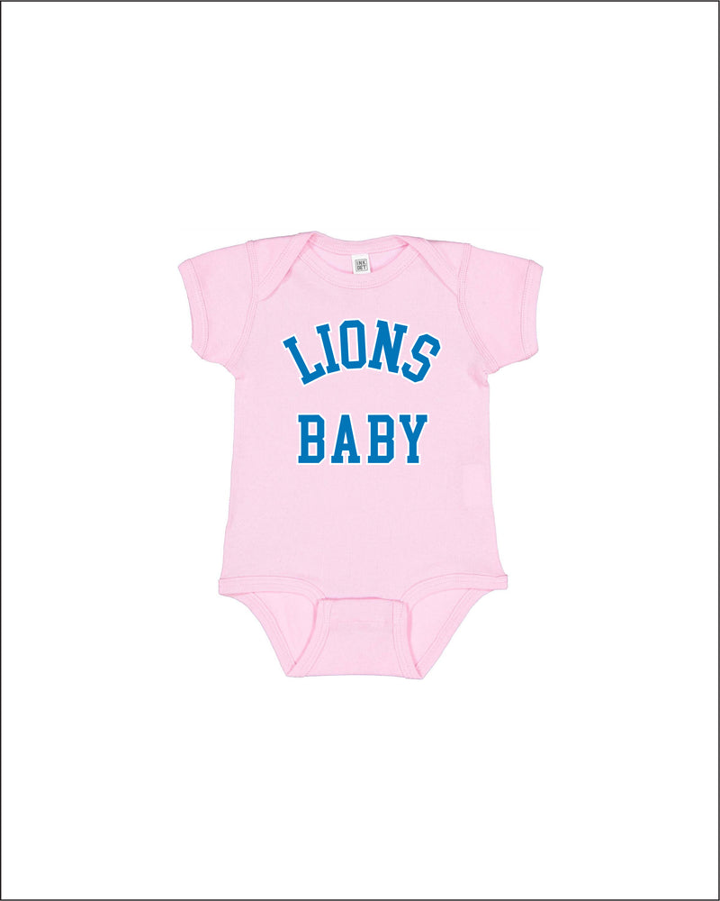 Ink Detroit - Lions Baby Onesie - Pink