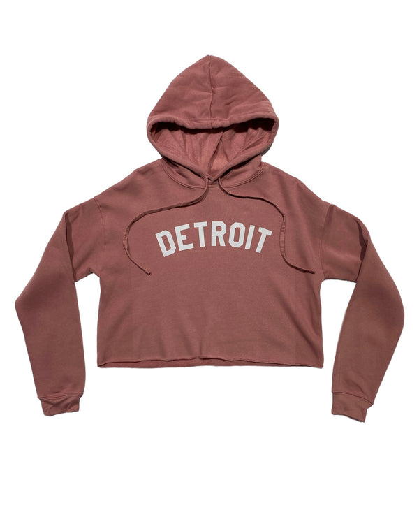 Mauve Basic Detroit Ladies crop hoodie