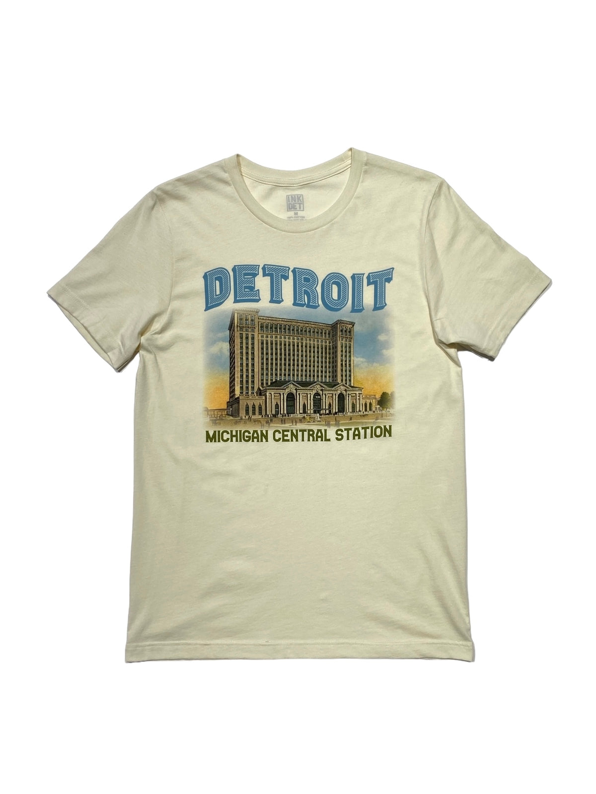 Ink Detroit- Vintage Michigan Central Station T-Shirt - Natural - Ink Detroit