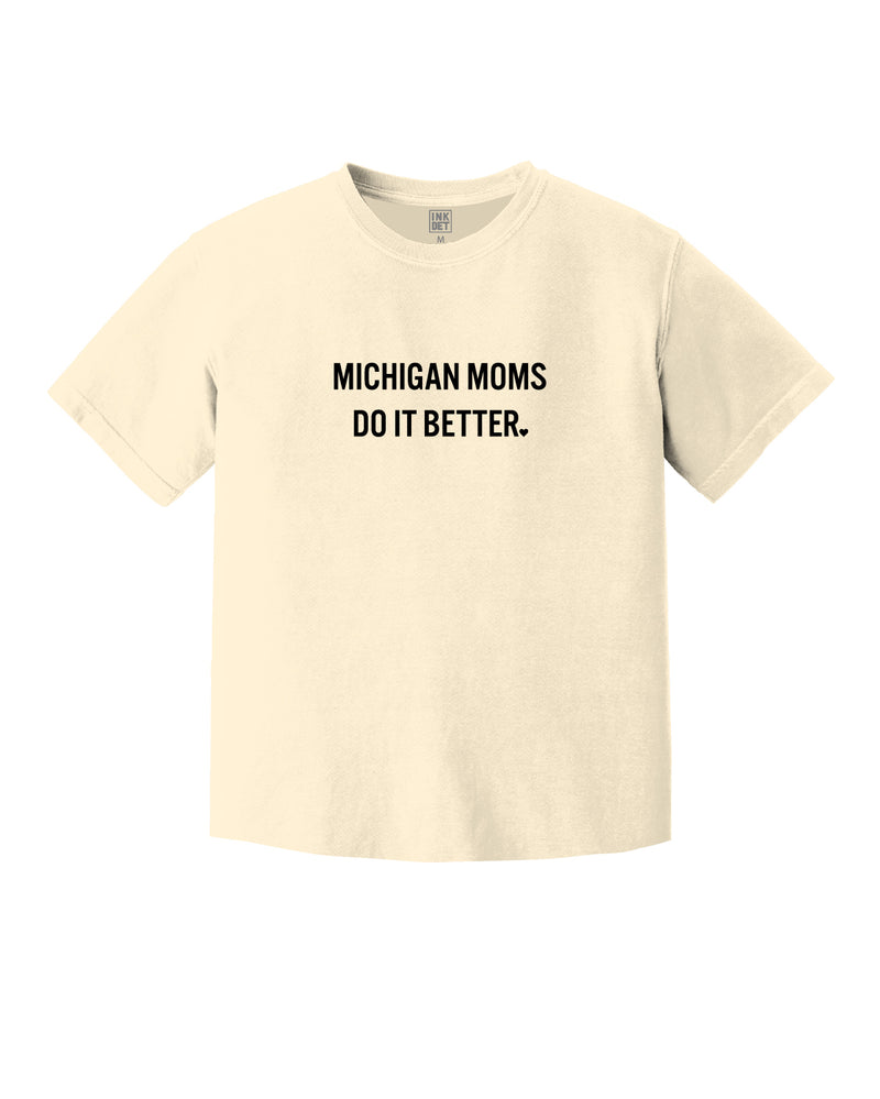 Ink Detroit - Michigan Moms Do It Better Kinda Crop T-Shirt - Ivory