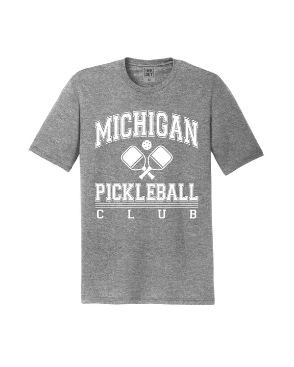 Michigan Pickleball T-Shirt in Heather Grey