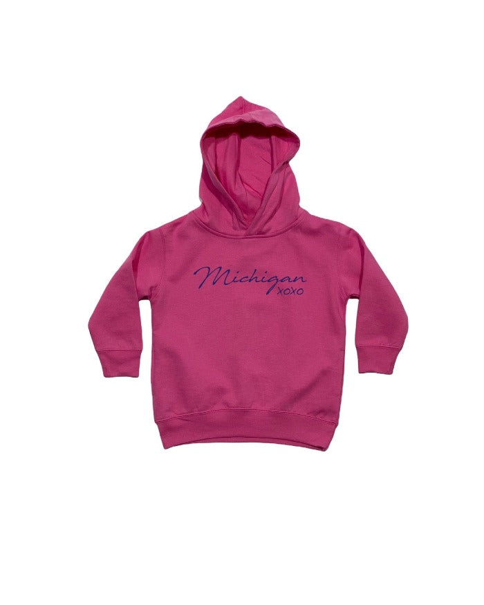 Ink Detroit XOXO Toddler Hoodie - Pink
