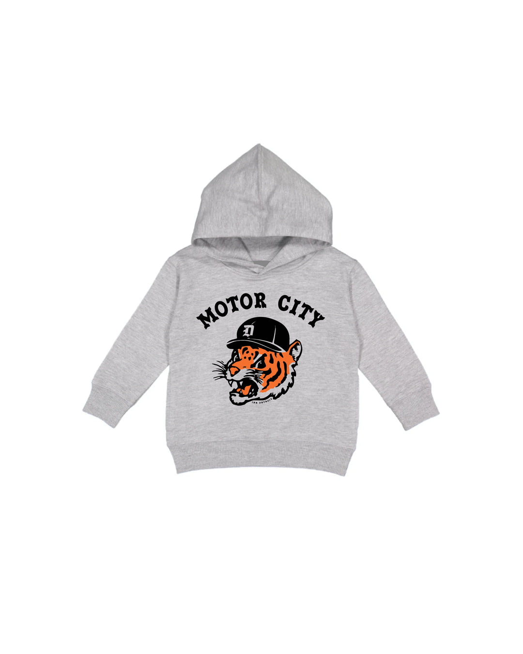 heather Grey Motor City Kitty Hoodie for Toddler