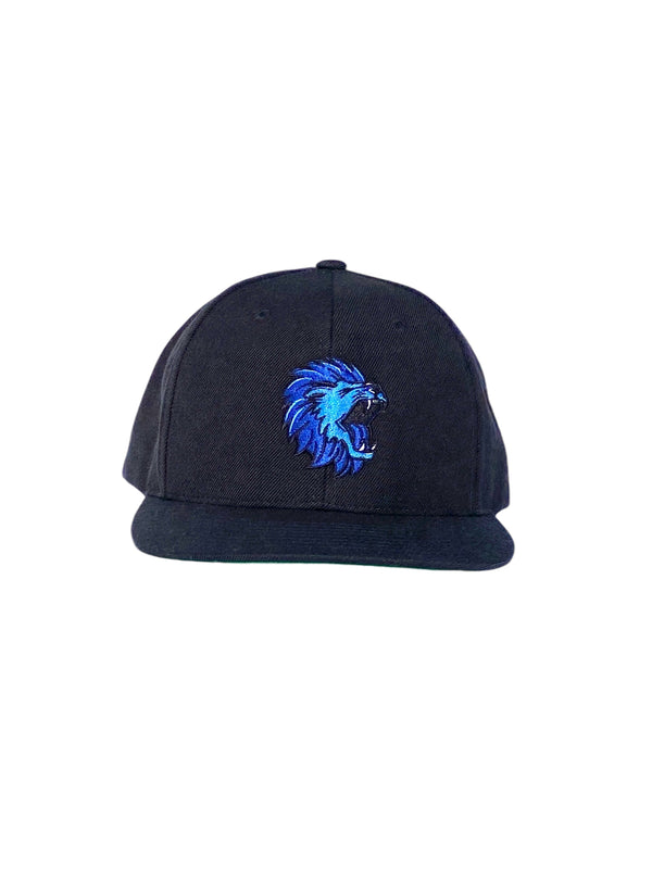 Ink Detroit Motor City Lion Football Snapback Hat - Black