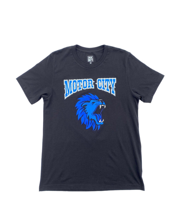 Motor City Kitty Black T-Shirt Lion