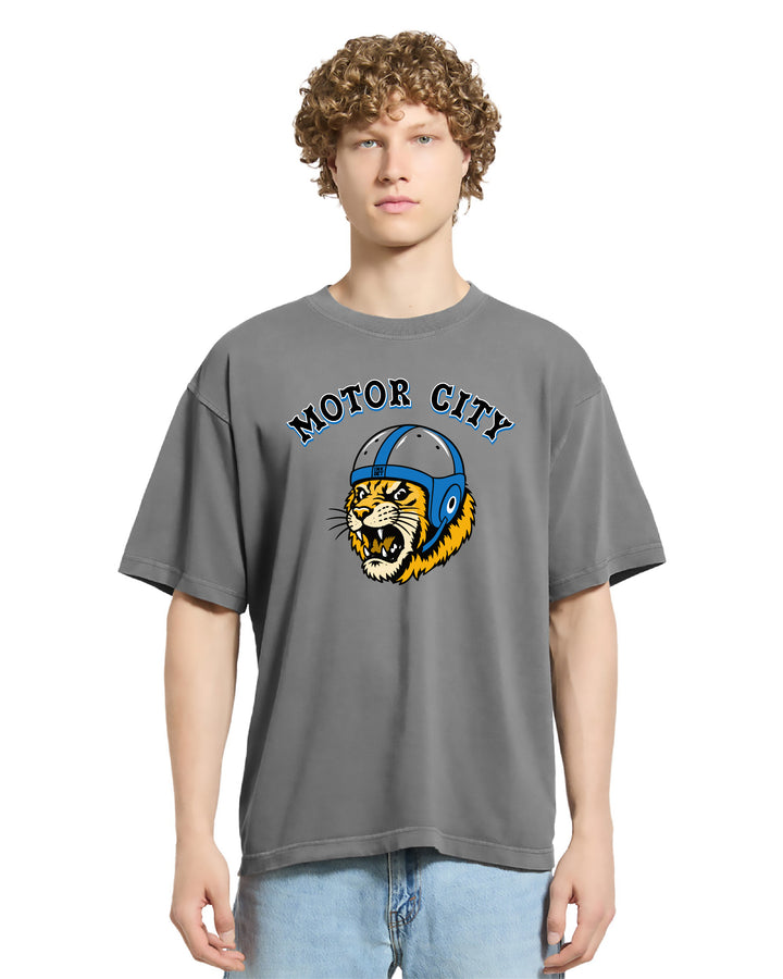 Motor City Kitty Lion Edition Heavyweight T-Shirt - Ink Detroit