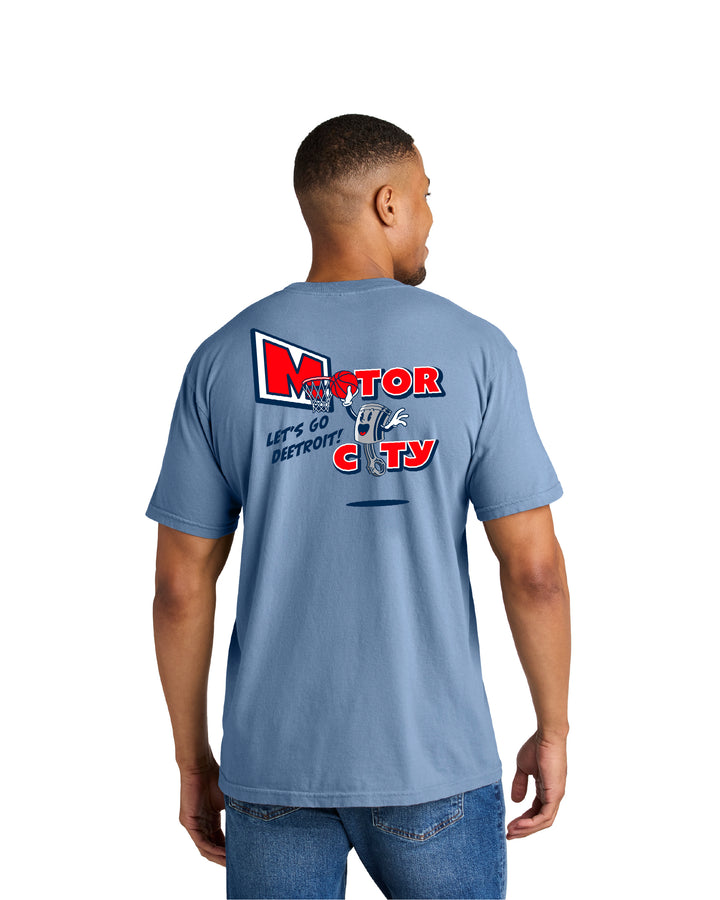Ink Detroit - Motor City Piston T-Shirt - Pigment Washed Denim