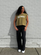 Detroit Women's Heavyweight Muscle T-Shirts - Ink Detroit