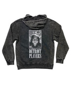 Ink Detroit - My Detroit Players Mineral Wash Hoodie - Black - Ink Detroit