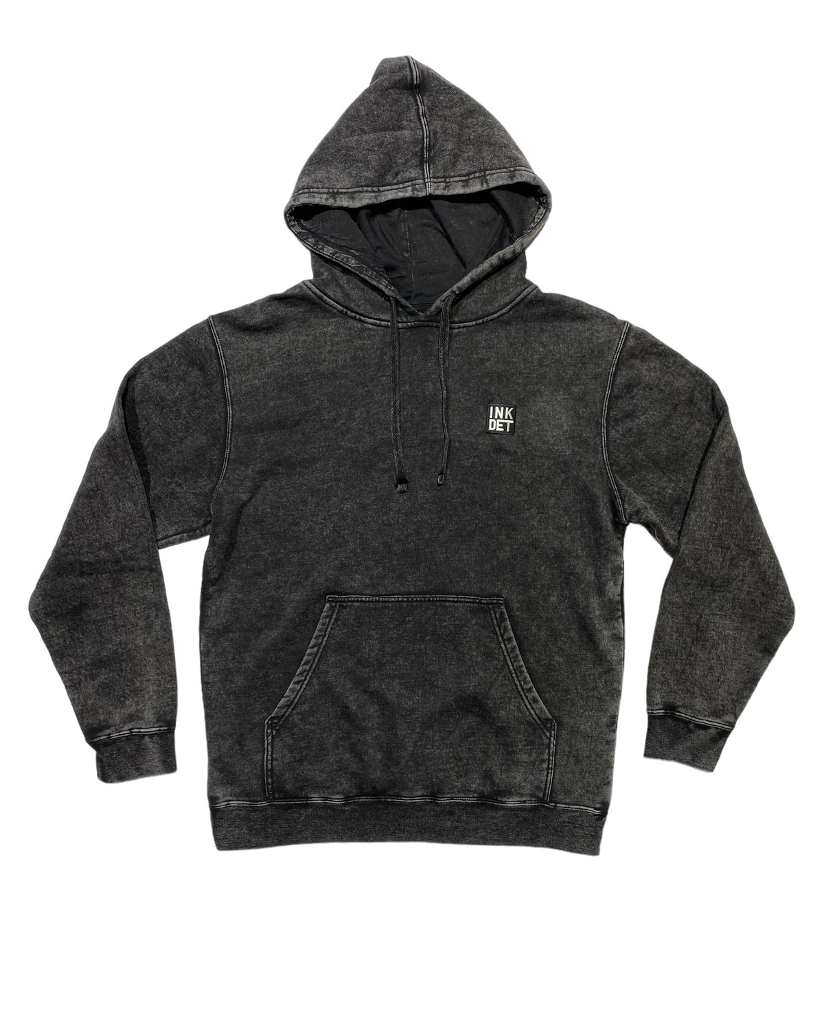 Ink Detroit - My Detroit Players Mineral Wash Hoodie - Black - Ink Detroit