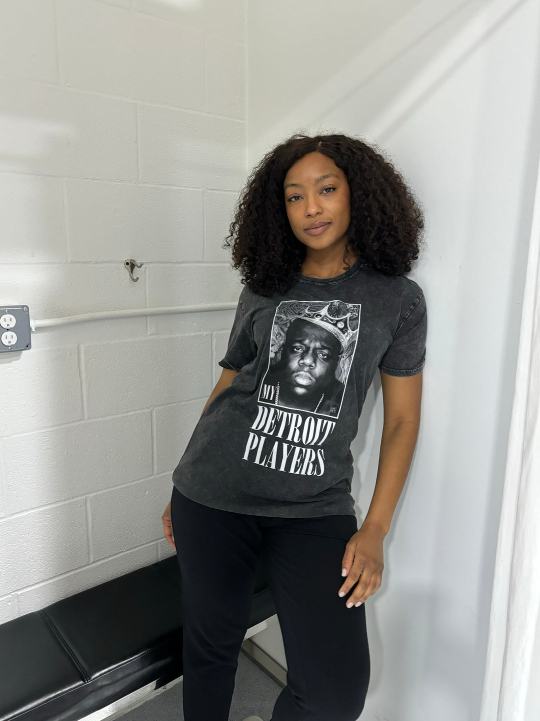 Ink Detroit My Detroit Players Mineral Wash T-Shirt - Black