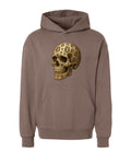Ink Detroit - D - Skull Parchment Sketch on Premium Hoodie - Ink Detroit