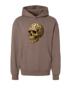 Ink Detroit - D - Skull Parchment Sketch on Premium Hoodie - Ink Detroit