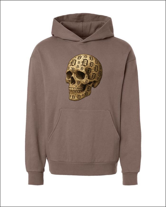 Ink Detroit - D-Skull parchment Sketch on Premium Hoodie - Available in 2 Colors