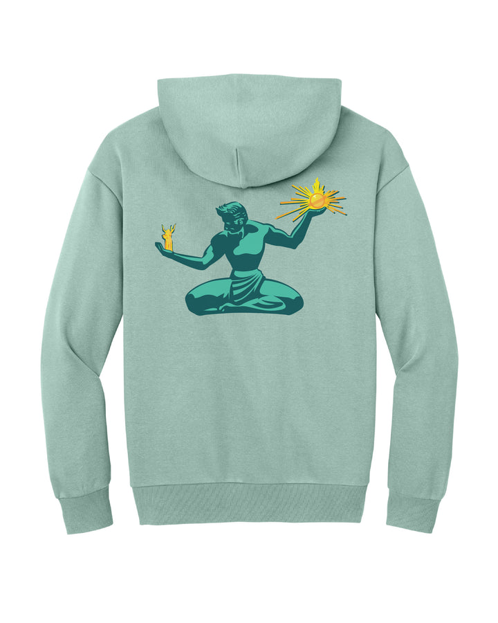 Ink Detroit - New Spirit of Detroit Premium Hoodie- Dusty Blue