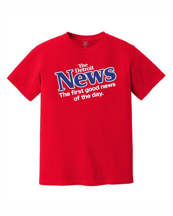 The Detroit New = The First Good News of the day T-Shirt Classic Red