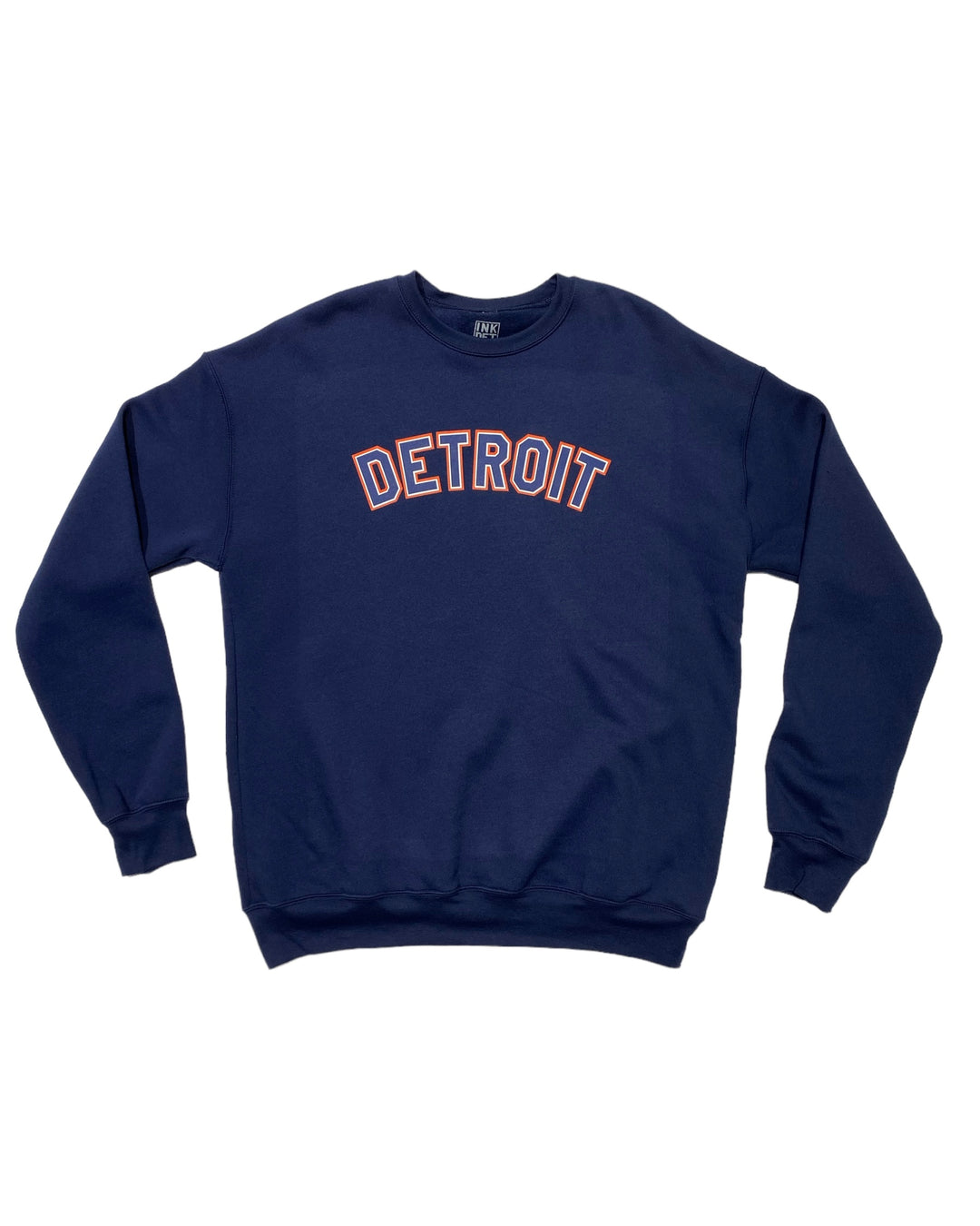 Classic Detroit Sweatshirt Print in Orange and Navy - Navy