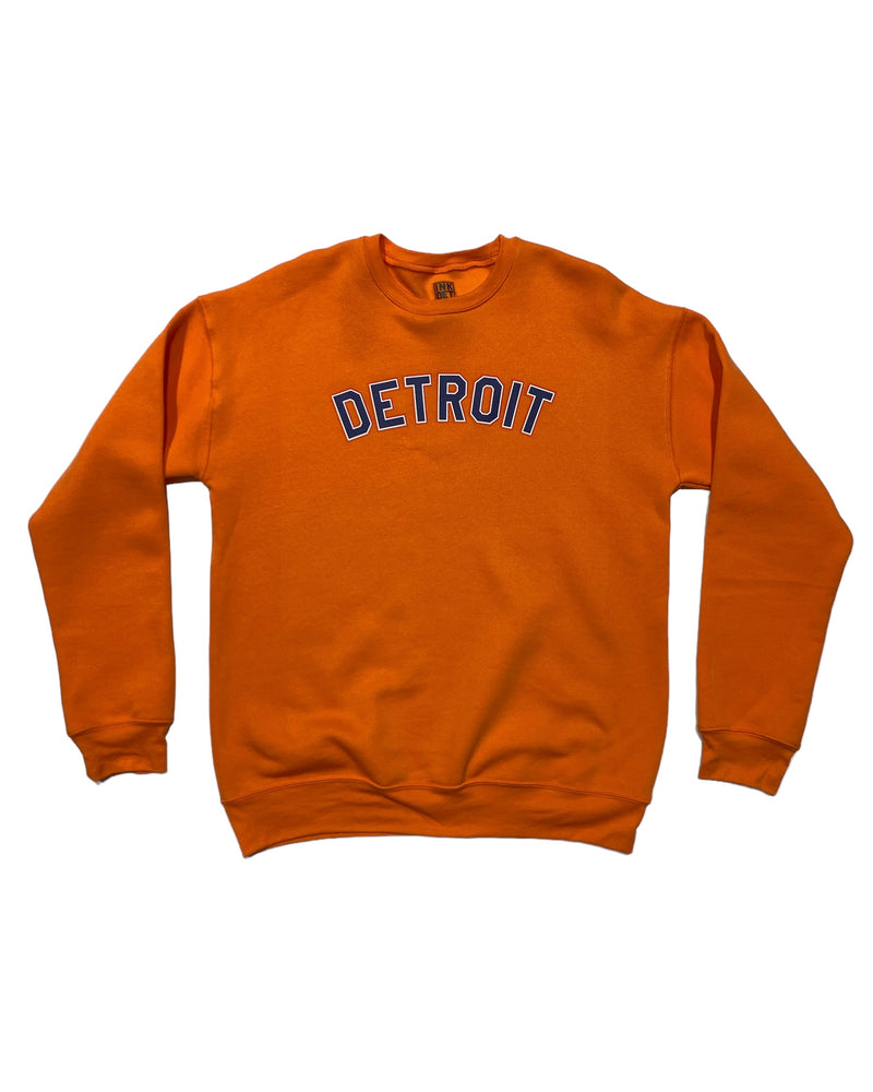 Classic Detroit Sweatshirt Print in Orange and Navy - Orange