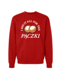 Ink Detroit - "I did it all for the Paczki" Crewneck Sweatshirt - Red - Ink Detroit