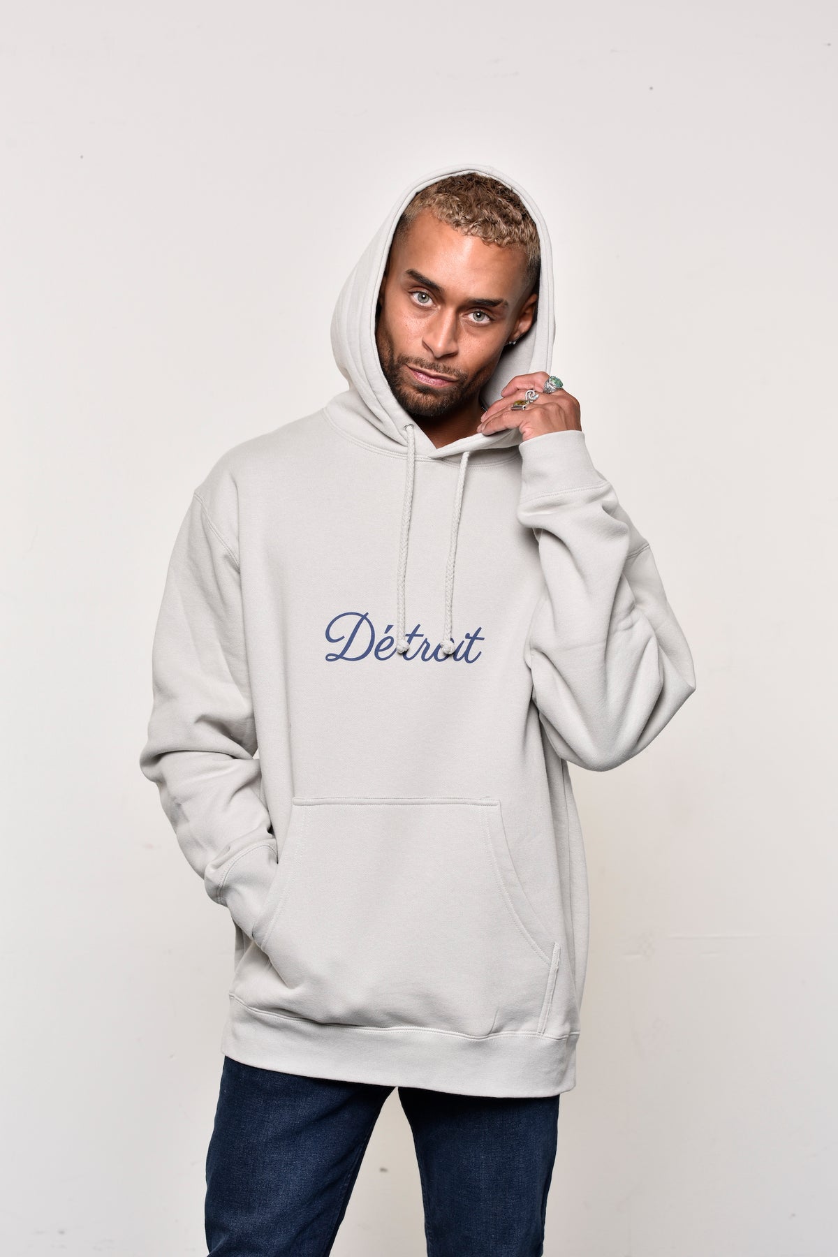 Ink Détroit - (New) Paris of the Midwest Premium Heavyweight Hoodie - Smoke - Ink Detroit