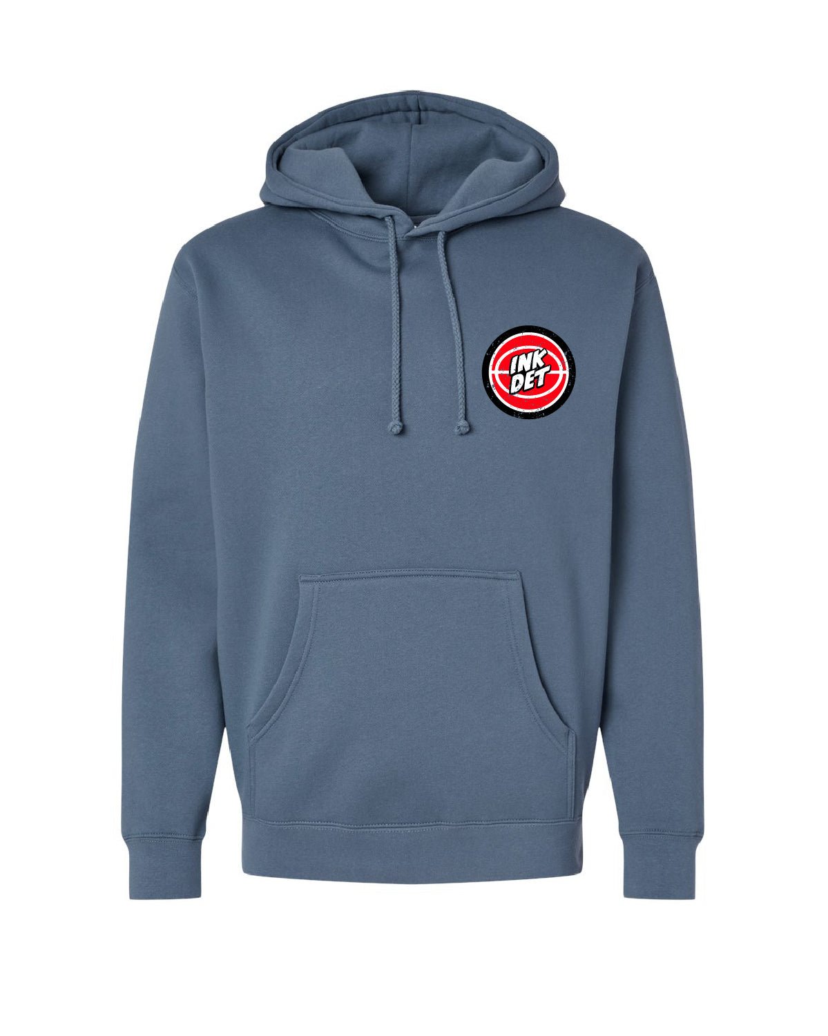 Ink Detroit - Motor City Piston Premium Heavyweight Hoodie - Storm Blue - Ink Detroit