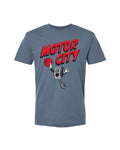 Ink Detroit- Motor City Petey the Piston T-Shirt - Blue Jean - Ink Detroit