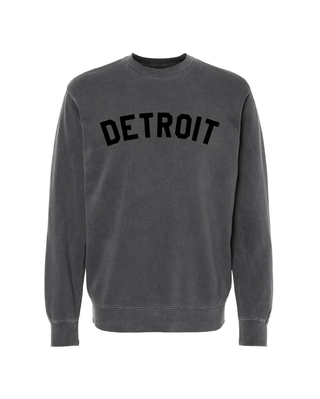Ink Detroit - Classic Detroit Pigment-Dyed Crewneck Sweatshirt - Available in 3 Colors - Ink Detroit