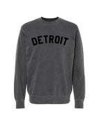 Ink Detroit - Classic Detroit Pigment-Dyed Crewneck Sweatshirt - Available in 3 Colors - Ink Detroit