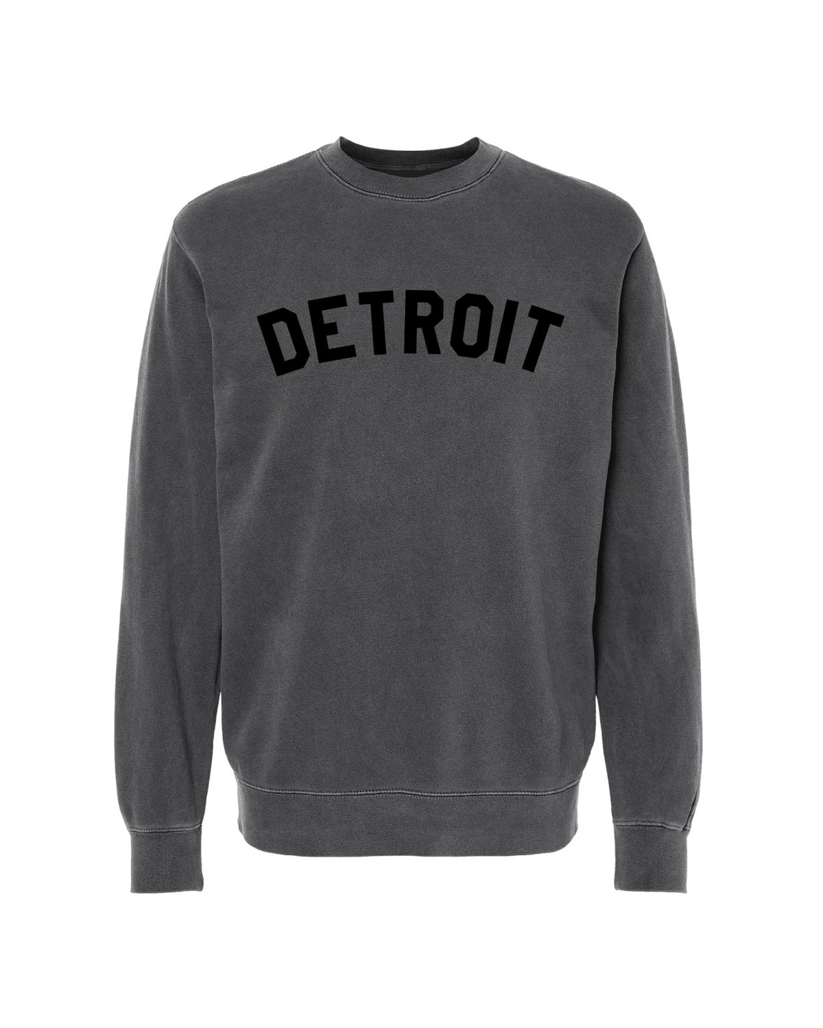 Ink Detroit - Classic Detroit Pigment-Dyed Crewneck Sweatshirt - Available in 3 Colors - Ink Detroit