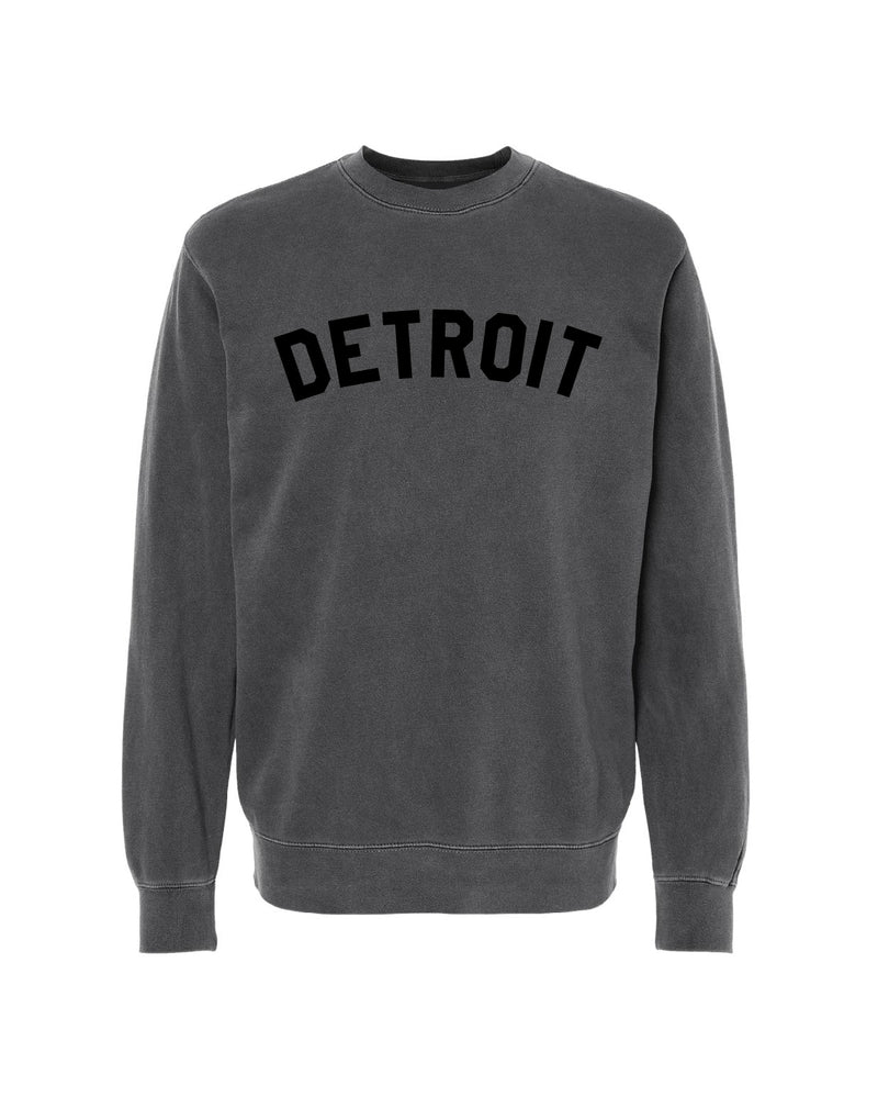 Classic Detroit pigment dyed crewneck - Black